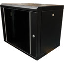 LANDE PROLINE PR09U6045-BL ARMOIRE RACK MURALE 9U, prof.450, porte vitrée, noir