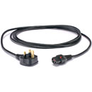 IEC-LOCK CORDON SECTEUR IEC verrouillable femelle C13 - UK 13A, 3m, noir