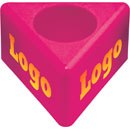 CANFORD BADGE MICRO plastique, triangle, coloré, 1x logo sur 3 faces (indiquer les détails)
