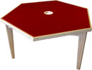 CANFORD TABLE ACOUSTIQUE frêne, hexagonale 1220mm, tissu au choix