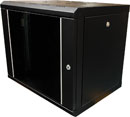 LANDE PROLINE PR09U6045-BL ARMOIRE RACK MURALE 9U, prof.450, porte vitrée, noir