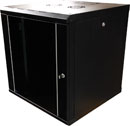 LANDE PROLINE PR09U6060-BL ARMOIRE RACK MURALE 9U, prof.600, porte vitrée, noir