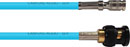 CANFORD CABLE DIN 1.0/2.3 mâle - BNC mâle, 12G 4K UHD, 300mm, turquoise