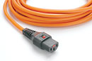IEC-LOCK CORDON SECTEUR IEC verrouillable femelle C13 - IEC mâle C14, 7m, orange