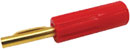 DELTRON 580 4mm FICHE STANDARD dorée, rouge