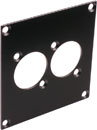 CANFORD PLAQUE DE CONNEXION MODULAIRE UNIVERSAL 2x découpe connecteur universal, noir