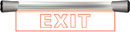 SONIFEX LD-40F1EXIT SIGNE LUMINEUX LED/PLEXI, LED, une inscription, affleurant, 400mm, 