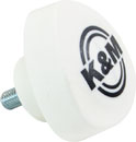 K&M 01-82-763-57 BOUTON DE SERRAGE M8 x 16/33mm, avec logo K&M, blanc
