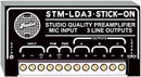 RDL STM-LDA3 PREAMPLIFICATEUR MICRO 3x sortie ligne, alim.fantôme 24V, gain jusqu'à 60dB