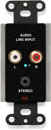 RDL DB-TPSL1A EMETTEUR AUDIO actif, une paire, entrée jack 3,5mm, entrée RCA stéréo, noir