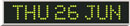 WHARTON 4670E.05.G.S.UK HORLOGE caractères vert 50mm, install.en surface, alim secteur