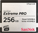 SANDISK SDCFSP-256G-G46D EXTREME PRO 256GB CFAST 2.0 CARTE MEMOIRE, 525MB/s read, 450MB/s write