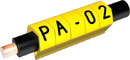 PARTEX MARQUEURS DE CABLE PA02-250CC.4 1.3à 3 mm, numéro 4, jaune, pack de 250