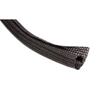 TECHFLEX GAINE TRESSEE FENDUE ET ENROULABLE 6mm, Noir