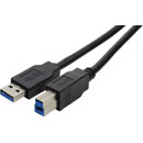 CORDON USB 3.0, Type A mâle - Type B mâle, 1m