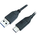 CORDON USB 3.1, Type A mâle - Type C mâle, 2m, noir
