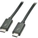 LINDY 41557 THUNDERBOLT CABLE Type C USB male - Type C USB male, noir, 2m