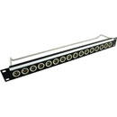 CANFORD PANNEAU DE CONNEXION XLR 1U 1x16 Neutrik XLRM, noir