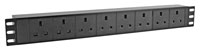 RPP X198 UNITE DE DISTRIBUTION ELECTRIQUE RACK 8x prises RU, non commutable