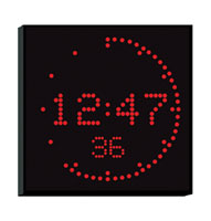 WHARTON 490A.05.R.S HORLOGE affichage 50mm rouge, montage sur surface