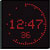 WHARTON 490A.05.R.S HORLOGE affichage 50mm rouge, montage sur surface