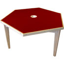 CANFORD TABLE ACOUSTIQUE frêne, hexagonale 1220mm, tissu au choix