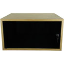 CANFORD ES4155008/O CAISSON RACK A POSER 8U, porte acrylique, prof.500mm, deux angles, chêne