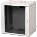 LANDE PROLINE PR12U6045-LG ARMOIRE RACK MURALE 12U, prof.450, porte vitrée, gris