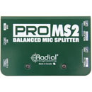 RADIAL PROMS2 MICROPHONE SPLITTER 2-way, 1x output, 2x thru, passive