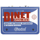 RADIAL DiNET DAN-RX2 NETWORK INTERFACE 2-channel Dante network to analogue, line level, receiver