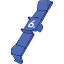 MARQUEURS DE CABLE PC60.6 Retrofit, bleu, bande de 32