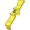 MARQUEURS DE CABLE PC60.E Retrofit, noir sur jaune, bande de 32