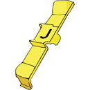 MARQUEURS DE CABLE PC60.J Retrofit, noir sur jaune, bande de 32