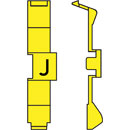 MARQUEURS DE CABLE PC60.J Retrofit, noir sur jaune, bande de 32