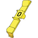 MARQUEURS DE CABLE PC36.O Retrofit, noir sur jaune, bande de 32