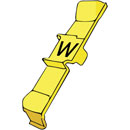 MARQUEURS DE CABLE PC60.W Retrofit, noir sur jaune, bande de 32