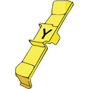 MARQUEURS DE CABLE PC60.Y Retrofit, noir sur jaune, bande de 32