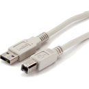 CORDON USB 2.0, Type A mâle - Type B mâle, 1m