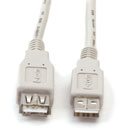 CORDON USB 2.0, Type A mâle - Type A femelle, 1m
