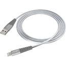 JOBY CHARGE AND SYNC CORDON Lightning, certifié Apple MFi, nylon tressé, 2.4A, 1.2m, gris