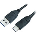 CORDON USB 3.1, Type A mâle - Type C mâle, 2m, noir