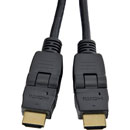 CORDON HDMI grande vitesse avec Ethernet, fiches pivotantes et tournantes, 3m