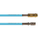 CANFORD CABLE DIN 1.0/2.3 mâle - BNC femelle, 12G 4K UHD, 150mm, turquoise