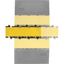 DEFENDER MIDI 5 2D PASSAGE DE CABLE 5 canaux, droit, 1000x325x54mm, jaune