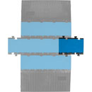 DEFENDER MIDI 5 2D BLU HV PASSAGE DE CABLE 5 canaux, 500x325x54mm, bleu