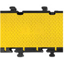 DEFENDER 3 2D HV PASSAGE DE CABLE 3 canaux, droit, 500 x 330mm, jaune