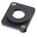 CANFORD PLAQUE ADAPTATEUR BNC Série D (Universal), trous de montage taraudés, noir