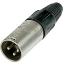 NEUTRIK NC3MX XLR FICHE POUR CABLE, mâle, , corps nickel, contacts argent