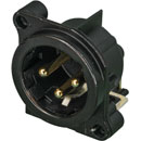 NEUTRIK NC3MBH-B XLR EMBASE mâle, montage CI horizontal