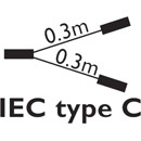 CORDON SECTEUR "Y", fiche IEC, type C